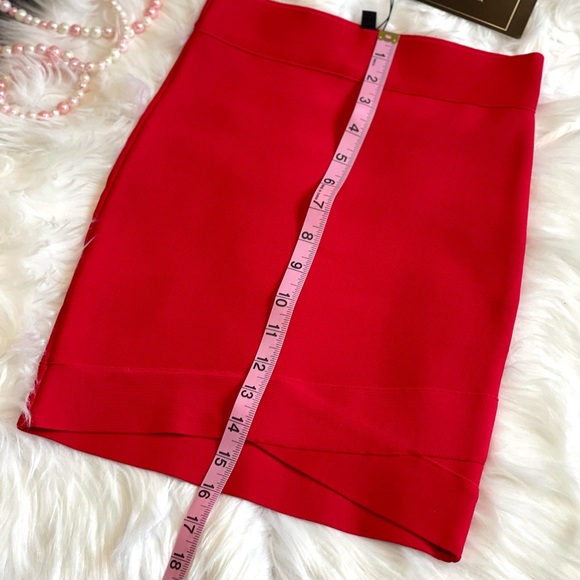Size XXS Red BCBG MAXAZRIA Silvie Skirt - Picture 6 of 11